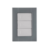 Conjunto de Sobrepor 3 Interruptores Simples 10A Liz Plastibox Tramontina
