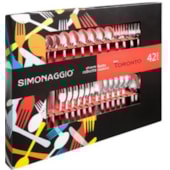 Conjunto De Talheres Inox Toronto 42 Peças Simonaggio Conjunto De Talheres Inox Toronto 42 Peças Simonaggio