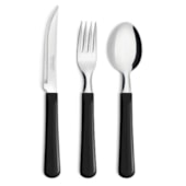 Conjunto de Talheres Sintonia 12 Peças Preto Simonaggio 