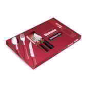 Conjunto de Talheres Sintonia 12 Peças Preto Simonaggio  Conjunto de Talheres Sintonia 12 Peças Preto Simonaggio