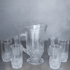 Conjunto Jarra com 6 Copos de Vidro Diamante 1,25L/260ml Lyor