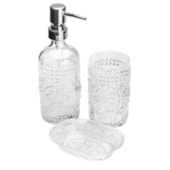 Conjunto para Banheiro 3 Peças Flor de Lis Lyor Conjunto para Banheiro 3 Peças Flor de Lis Lyor