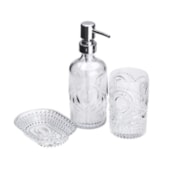 Conjunto para Banheiro 3 Peças Pierre Vidro Lyor
