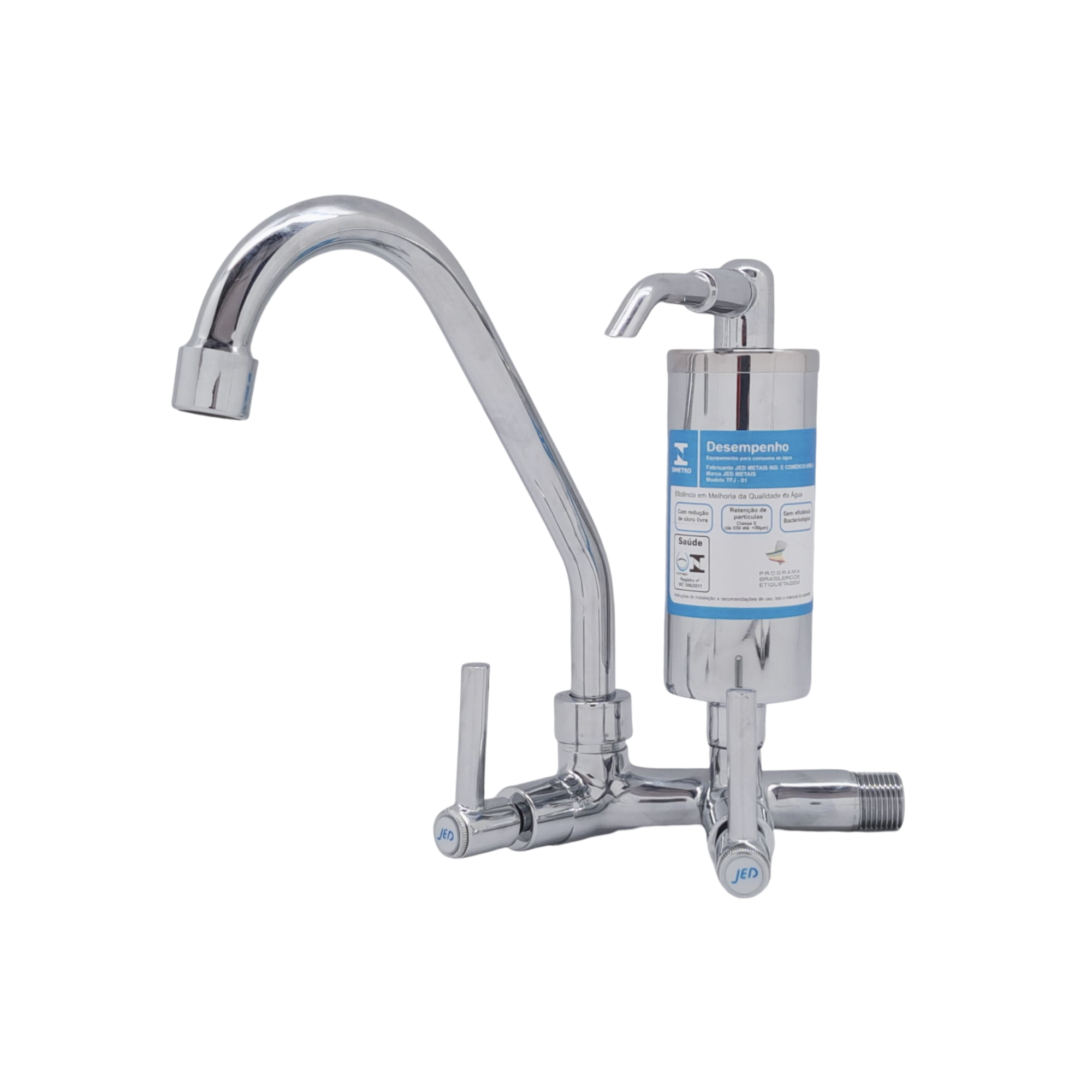 Conjunto Torneira e Filtro de Parede Metálico 5179 C70 1/4 de