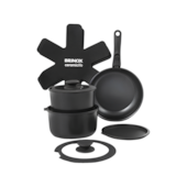 Conjuto de Panelas 10 Peças Cerâmic Life Fit Preto Brinox