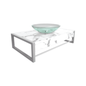 Conjuto Lavabo Argos 71,2cm Cris Metal