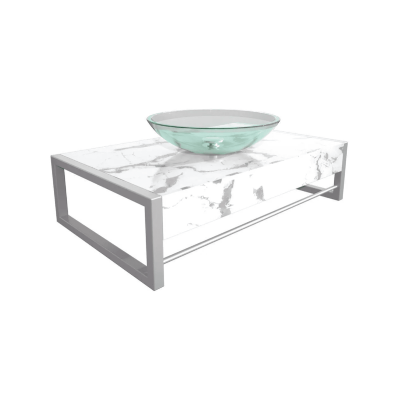Conjuto Lavabo Argos 71,2cm Cris Metal