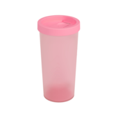 Copo com Tampa Nutri em Plástico 500ml Rosa Coza Copo com Tampa Nutri em Plástico 500ml Rosa Coza