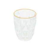 Copo de Vidro Com Fio de Ouro Diamond 270ml Lyor