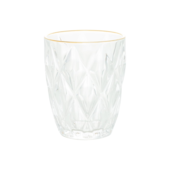 Copo de Vidro Com Fio de Ouro Diamond 270ml Lyor