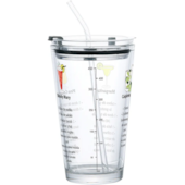 Coqueteleira de Vidro com Canudo 455mL Fullfit Coqueteleira de Vidro com Canudo 455mL Fullfit