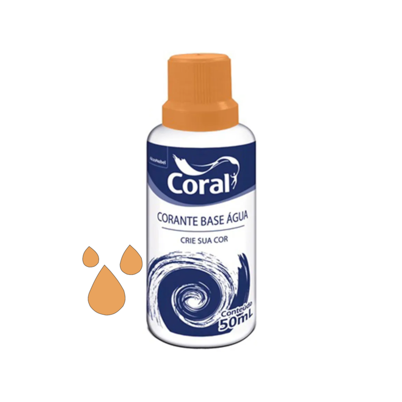 Corante Base de Água Ocre 50ml Coral