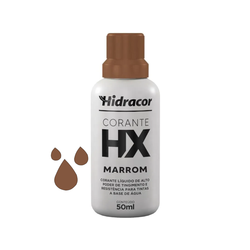 Corante Líquido Hx Marrom 50ml Hidracor