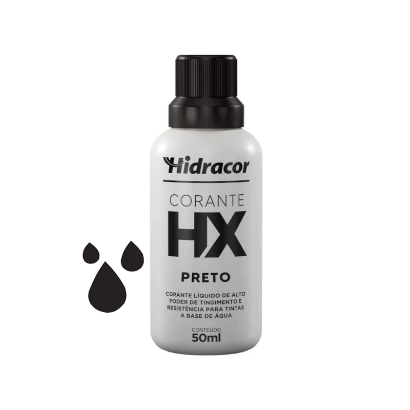 Corante Líquido HX Preto 50ML Hidracor