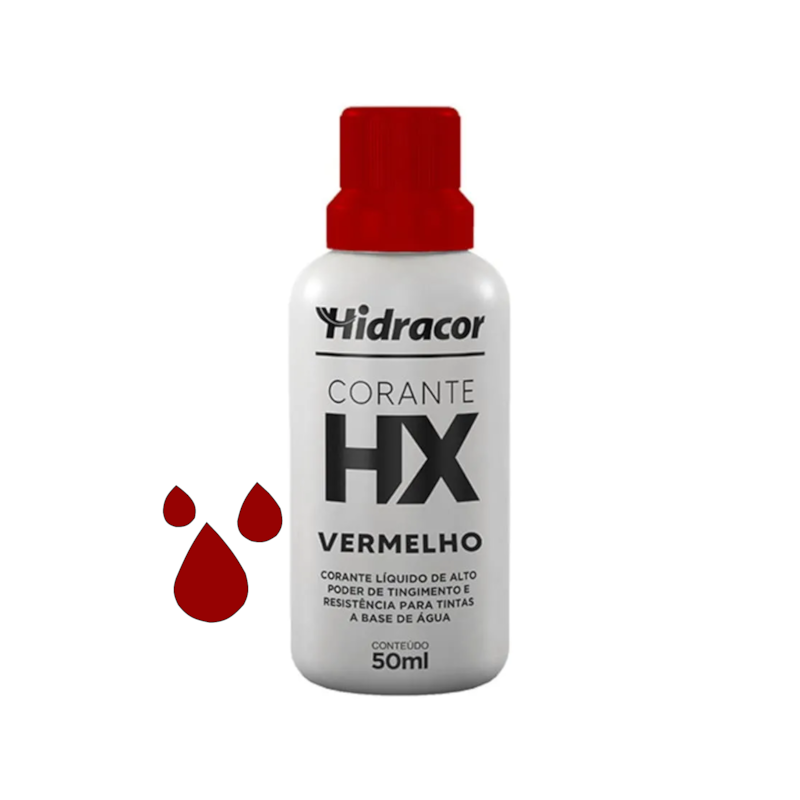 Corante Líquido Hx Vermelho 50ml Hidracor