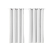 Cortina Corta Luz Ilhos 130cm X 170cm Branco Bella Janela