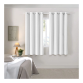 Cortina Corta Luz Ilhos 130cm X 170cm Branco Bella Janela Cortina Corta Luz Ilhos 130cm X 170cm Branco Bella Janela