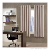 Cortina Corta Luz Ilhós 3,60x2,50 metros Areia e Cinza Bella Janela Cortina Corta Luz Ilhós 3,60x2,50 metros Areia e Cinza Bella Janela