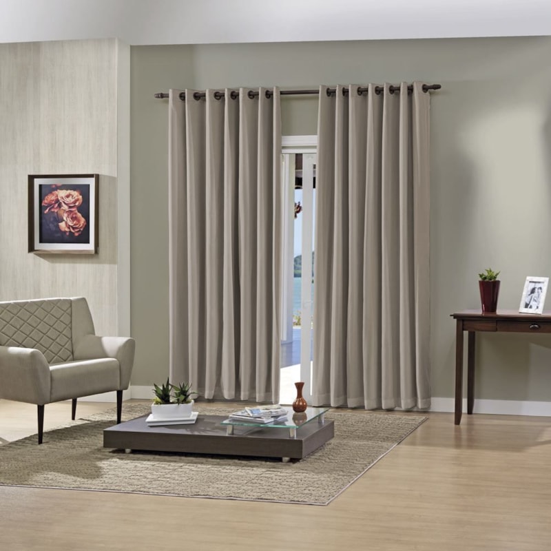 Cortina Pratika 2,60x2,30m Slim Lisa Taupe