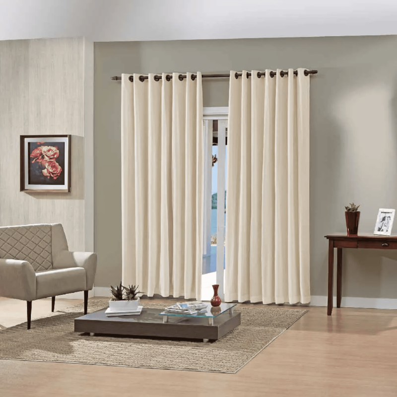Cortina Pratika Lisa Slim 2,00x1,60m Areia Bella Janela