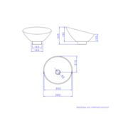 Cuba de Apoio Meia Lua Branco Gelo L.1036 Deca