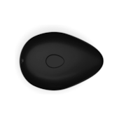 Cuba de Apoio Oval 54x37,5cm Ruy Othake Black Matte Roca