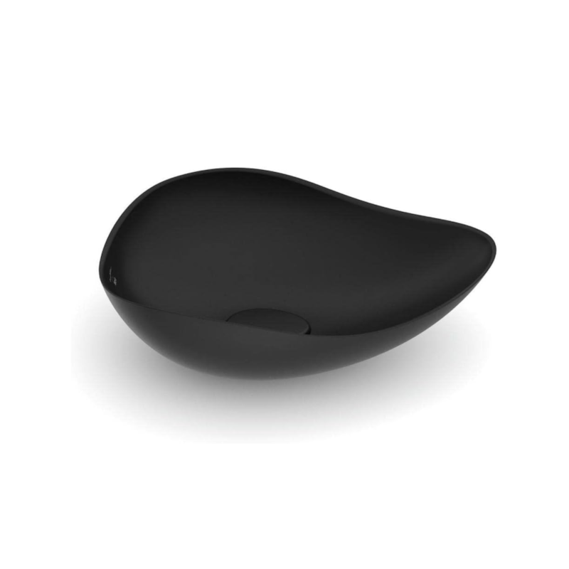 Cuba de Apoio Oval 54x37,5cm Ruy Othake Black Matte Roca