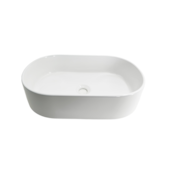 Cuba de Apoio Oval 55,5x34,5x14cm Branca Casa Ok