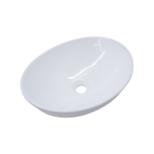 Cuba de Apoio Oval Branca 40x33x14cm Casa Ok Cuba de Apoio Oval Branca 40x33x14cm Casa Ok