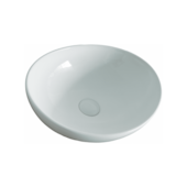 Cuba de Apoio Oval Branca sem Mesa e Válvula Click 40x33x14cm Casa Ok