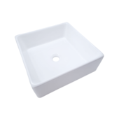 Cuba de Apoio Quadrada Branca 38x13cm Casa Ok Cuba de Apoio Quadrada Branca 38x13cm Casa Ok