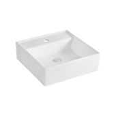 Cuba de Apoio Quadrada Branca com Mesa 38x38x13cm FMTP512 Qualiz