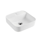 Cuba de Apoio Quadrada Branca com Mesa 39x39x14cm FMTP468A Qualiz