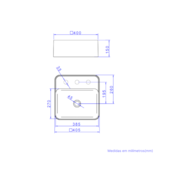 Cuba de Apoio Quadrada Branca L.280 Deca