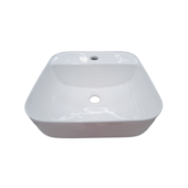 Cuba de Apoio Quadrada Com Mesa 39x39x13,5cm Branca Casa Ok