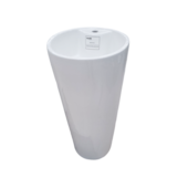 Cuba de Piso Redonda Branca 40x85cm Casa Ok Cuba de Piso Redonda Branca 40x85cm Casa Ok