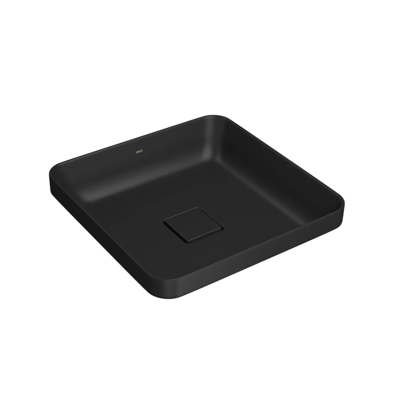 Cuba de Sobrepor Quadrada Slim 40cm Ébano Fosco L.21040.94 Deca