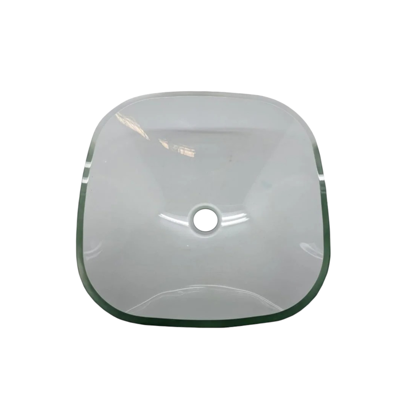 Cuba de Vidro Quadrada Transparente 42cm HD54550 Decor