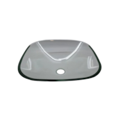 Cuba de Vidro Quadrada Transparente 42cm HD54550 Decor