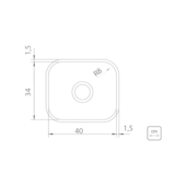 Cuba Retangular Basic Aço Inox 40x34cm Tramontina