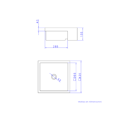 Cuba Semi Encaixe Quadrado Branco Gelo L.800 Deca