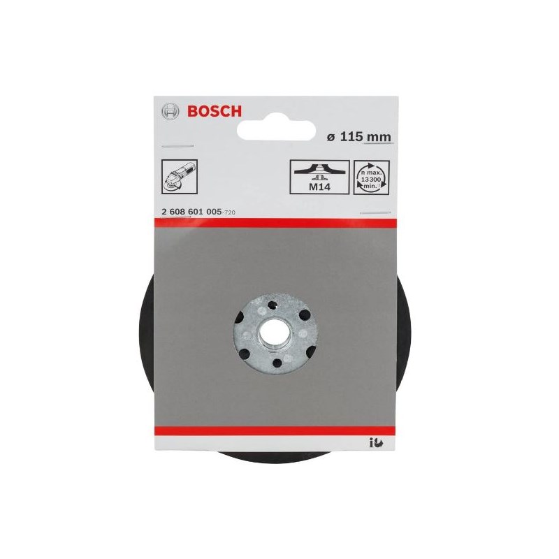 Disco de Borracha para Lixadeira/Politriz  4.1/2" com Porca Ref.2608601005 Bosch
