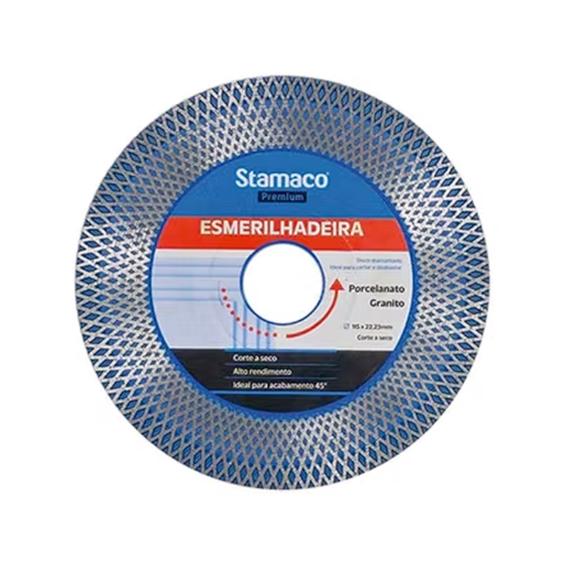 Disco de Corte Inox Diamantado para Esmerilhadeira 115mm Stamaco