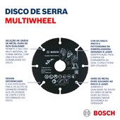Disco de Corte Multimaterial para Esmerilhadeira 115mm Bosch