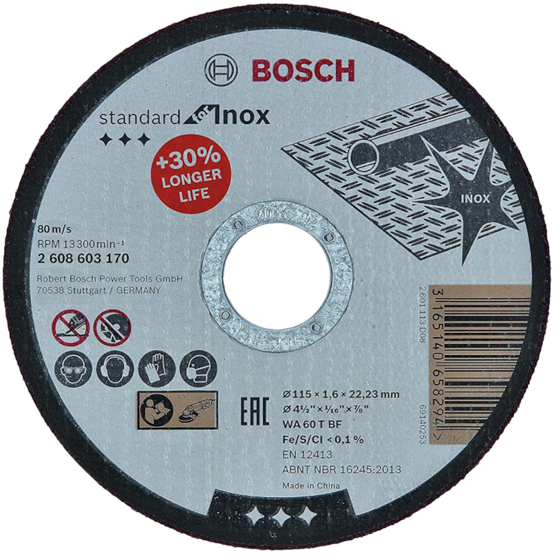 Disco de Corte para Inox 115cm GR60 Bosch 