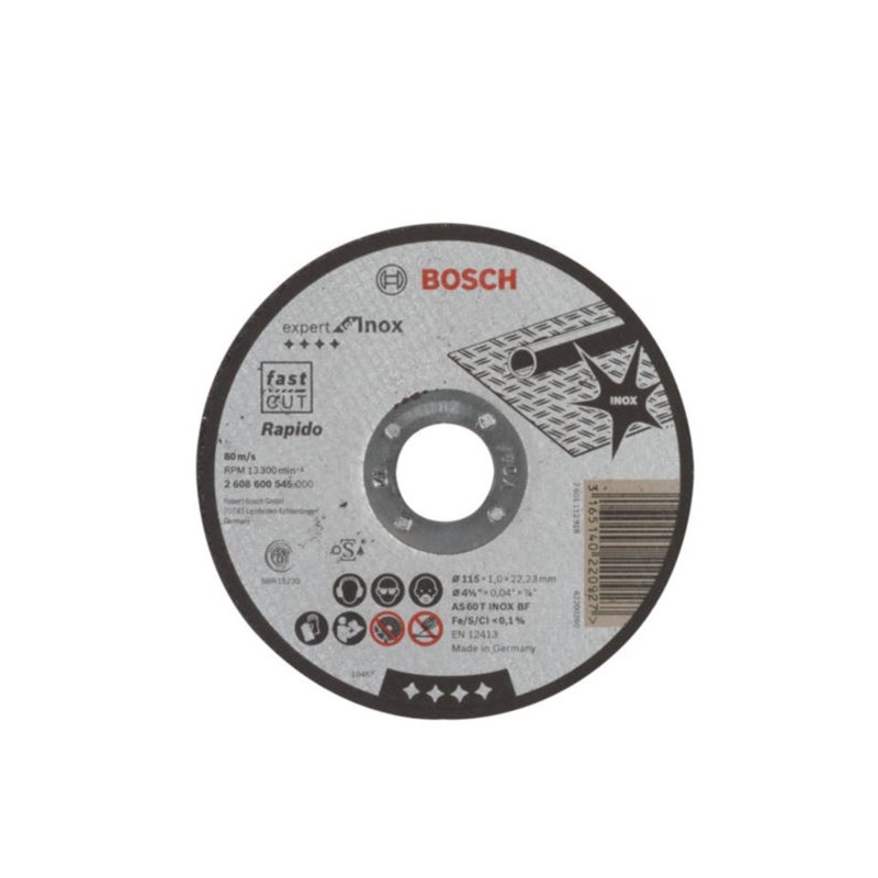 Disco de Corte para Inox 115mm Bosch