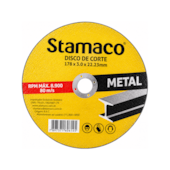 Disco de Corte para Metal 7" 178x22,23x3,0mm para Esmerilhadeira Stamaco