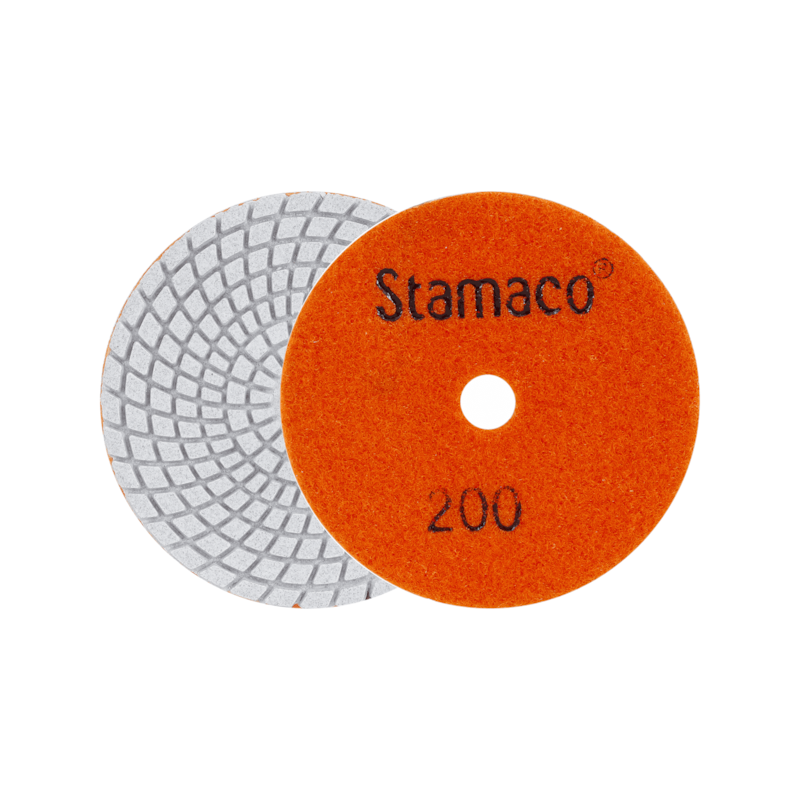 Disco de Lixa Diamantada Brilho de Água 100mm Grão 200 Stamaco