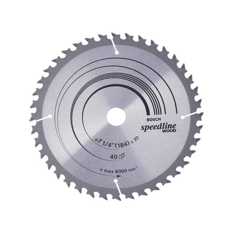 Disco de Serra Circular Ø184x20mm 40D Speedline Wood Bosch