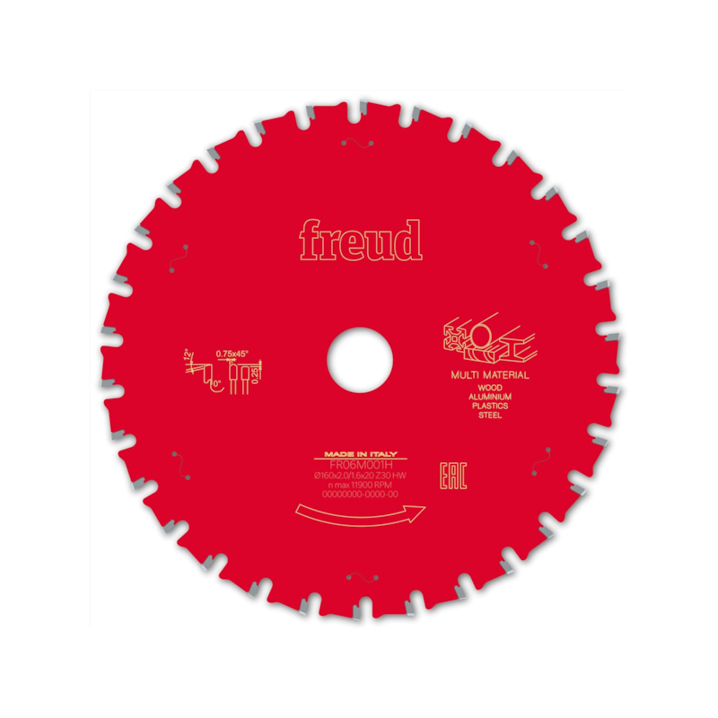 Disco de Serra Multimaterial Ø160x2,0 6" 30 Dentes Freud